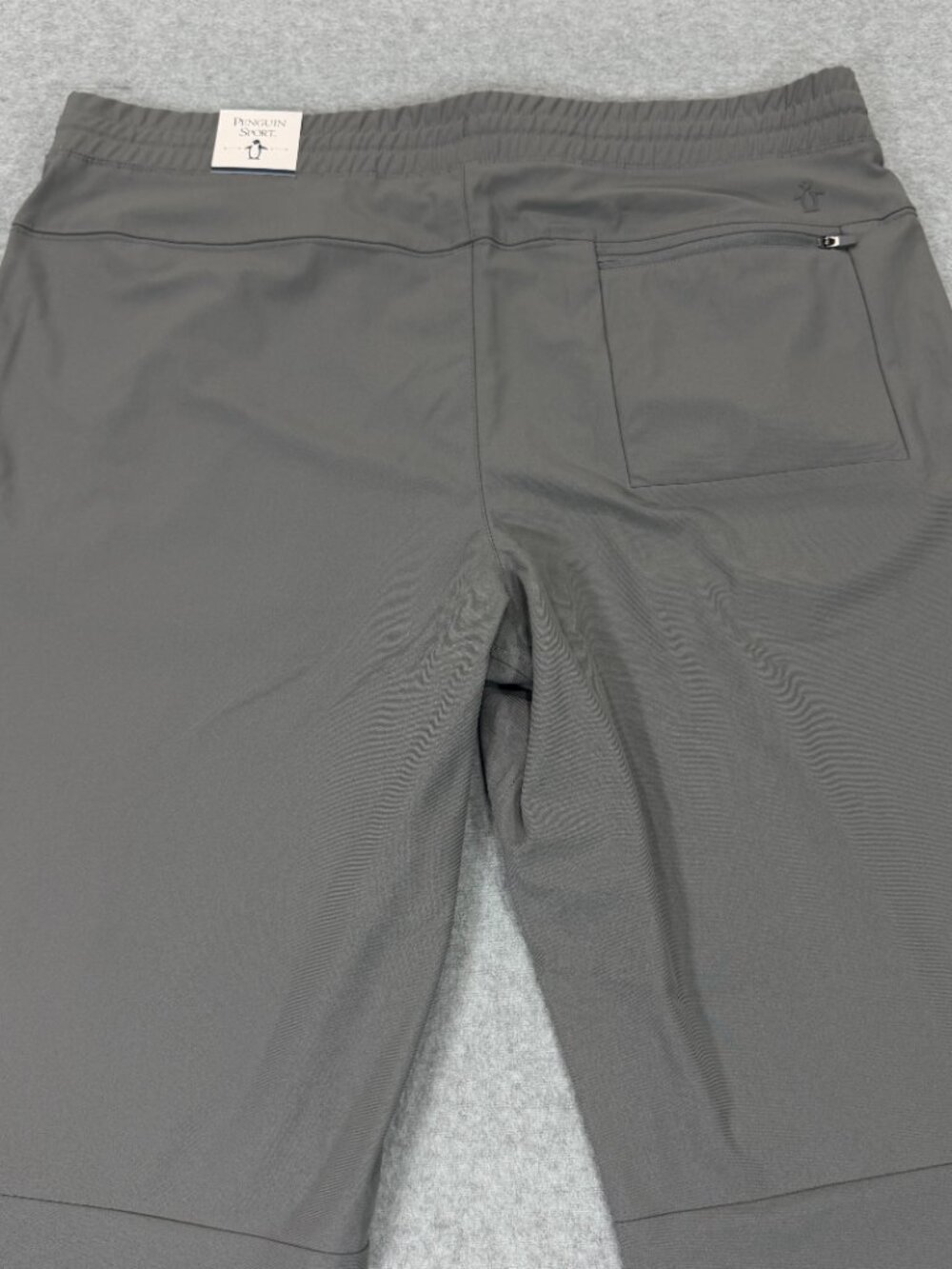 Original Penguin Sport Joggers Mens XL Gray Moisture Wicking Pants Ankle Zip NWT - Picture 15 of 16